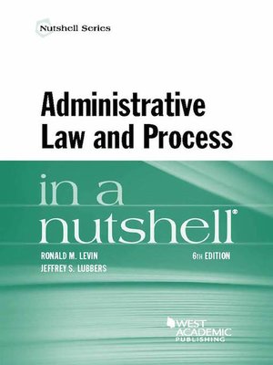 cover image of Administrative Law and Process in a Nutshell